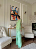 Parrot Green Cape Ensemble