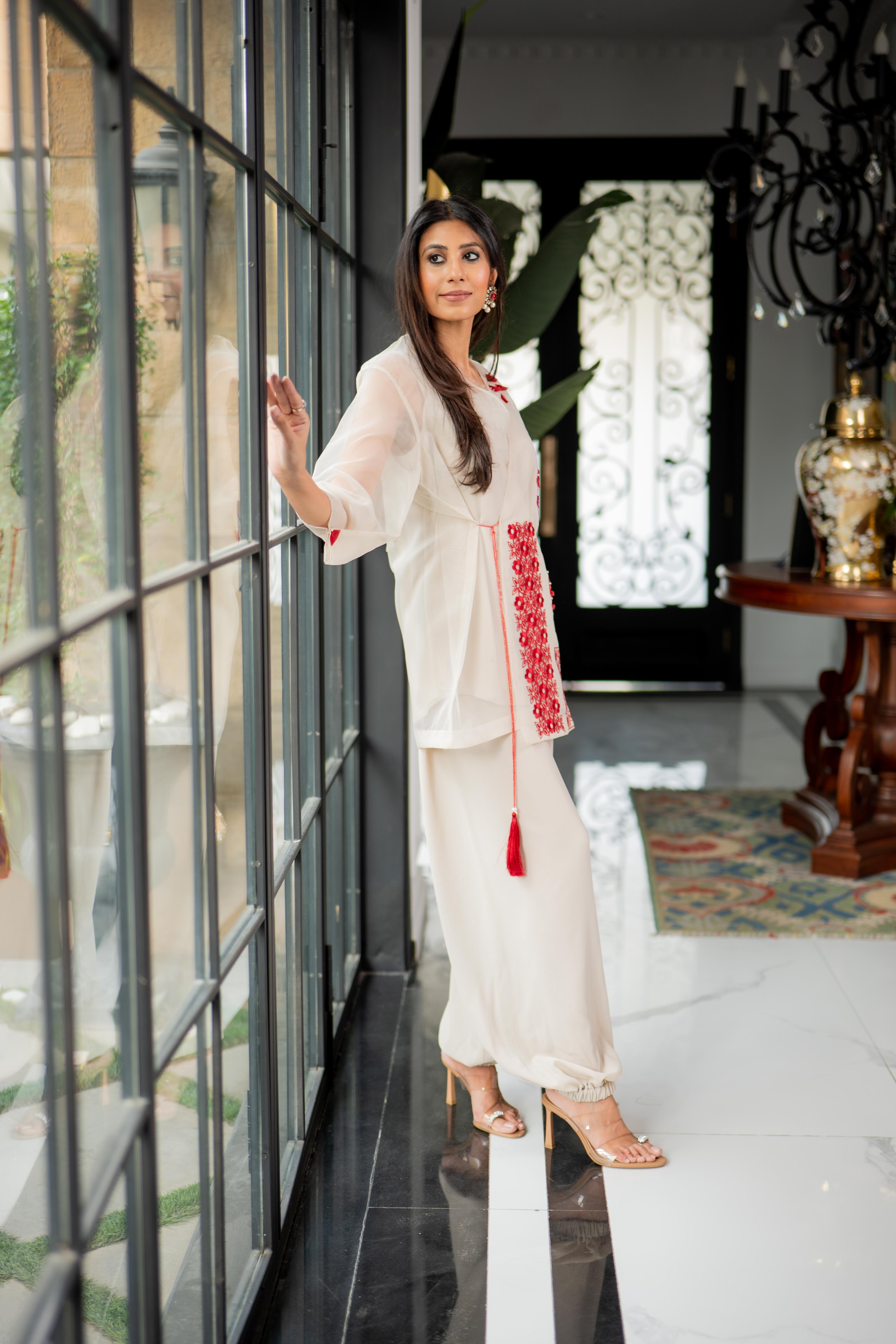 Royal Red & White Ensemble