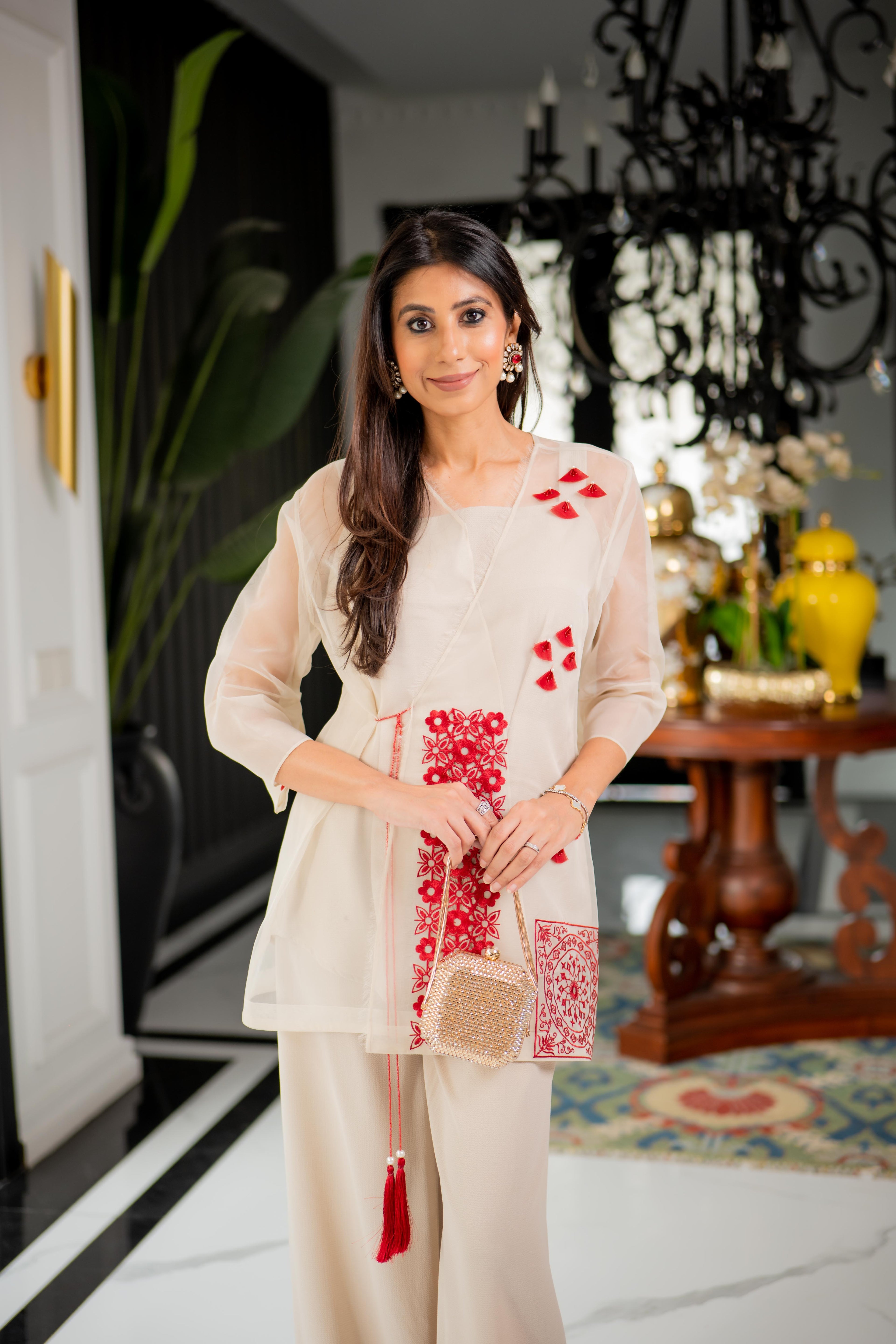 Royal Red & White Ensemble